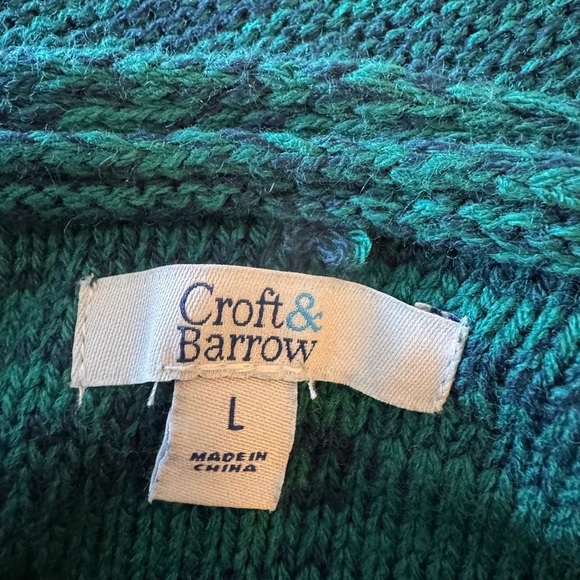 Croft & Barrow Teal Long Sleeve sweater - Picture 7 of 9